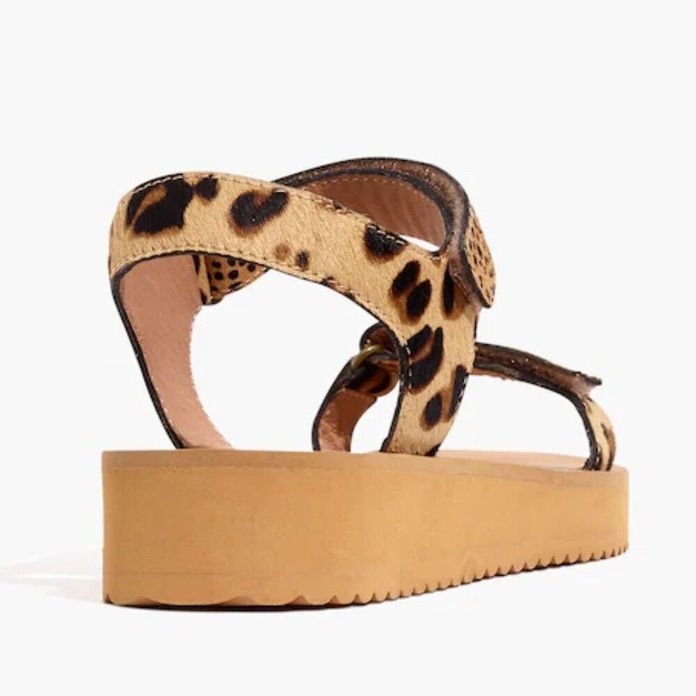 Madewell Calf Hair Leopard and Spot Platform Sandal - Picture 3 of 5